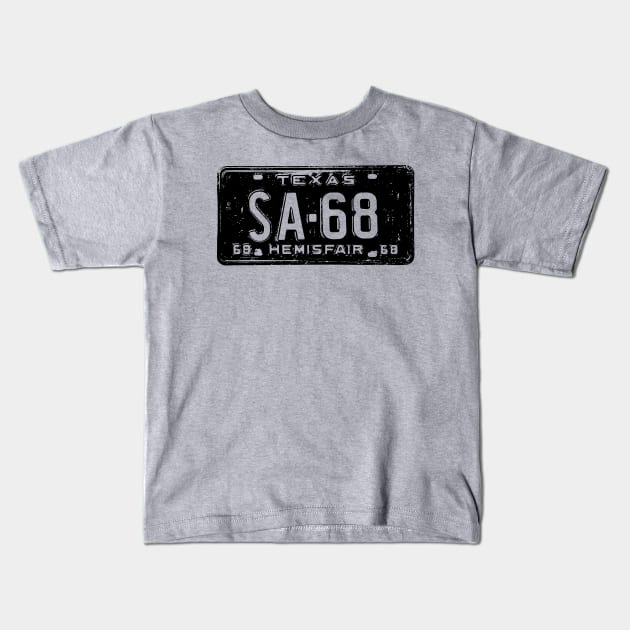 Hemisfair 1968 SA-68 Plate Kids T-Shirt by HMK StereoType